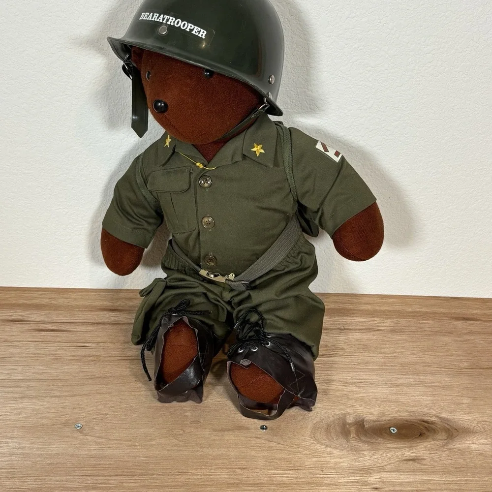 Vintage North American Bear Co VIB Bearatrooper Plush Military Teddy Bear 1986